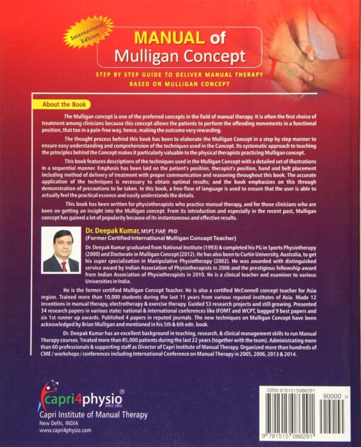 Manual of Mulligan Concept by Deepak Kumar - back