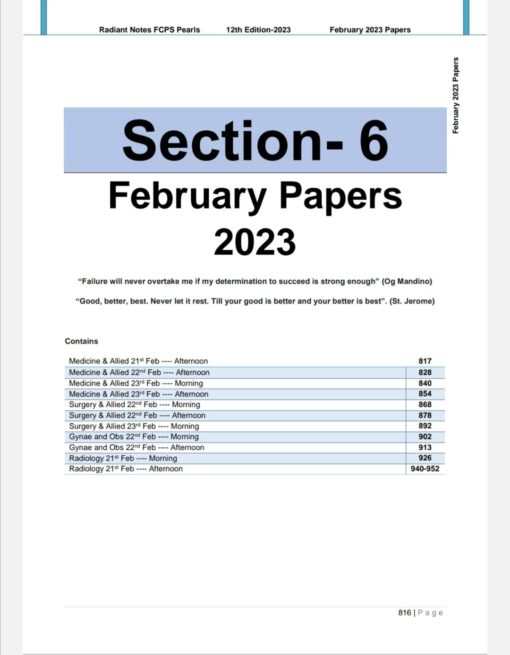 Rafiullah 12th edition Table of contents -1