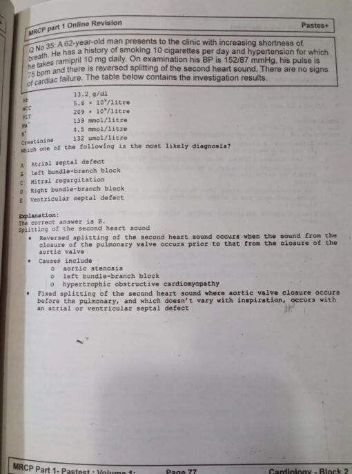 Pastest for MRCP Part 1 Q-Bank Sample 2