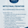 NPTE Final Frontier - Recommended Readings