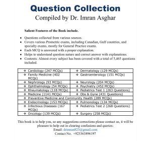 Alternative view of Prometric Exams Question Collection by Dr. Imran Asghar